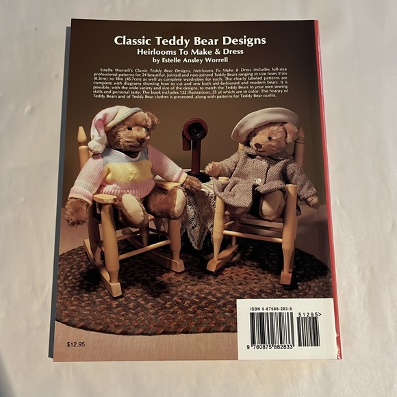 NWT Classic Teddy Bears Designs 24 Bears & Wardrobe BOOK Heirlooms 1996 Worrell - Picture 3 of 17
